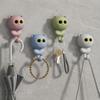 Wall Hanging Cat Blink Eyes Hook Free Punching Key Holder Cartoon Cat Hooks  Entrance