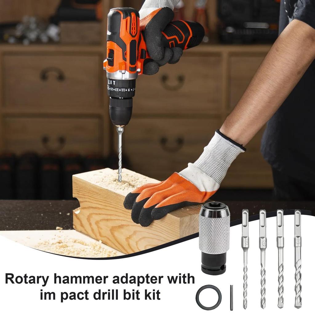 Drill Bit Adapter Heavy Duty Quick Release Portable Electric Wrench Drill Bit Conversion Adapter for Electricians Plumbers Home