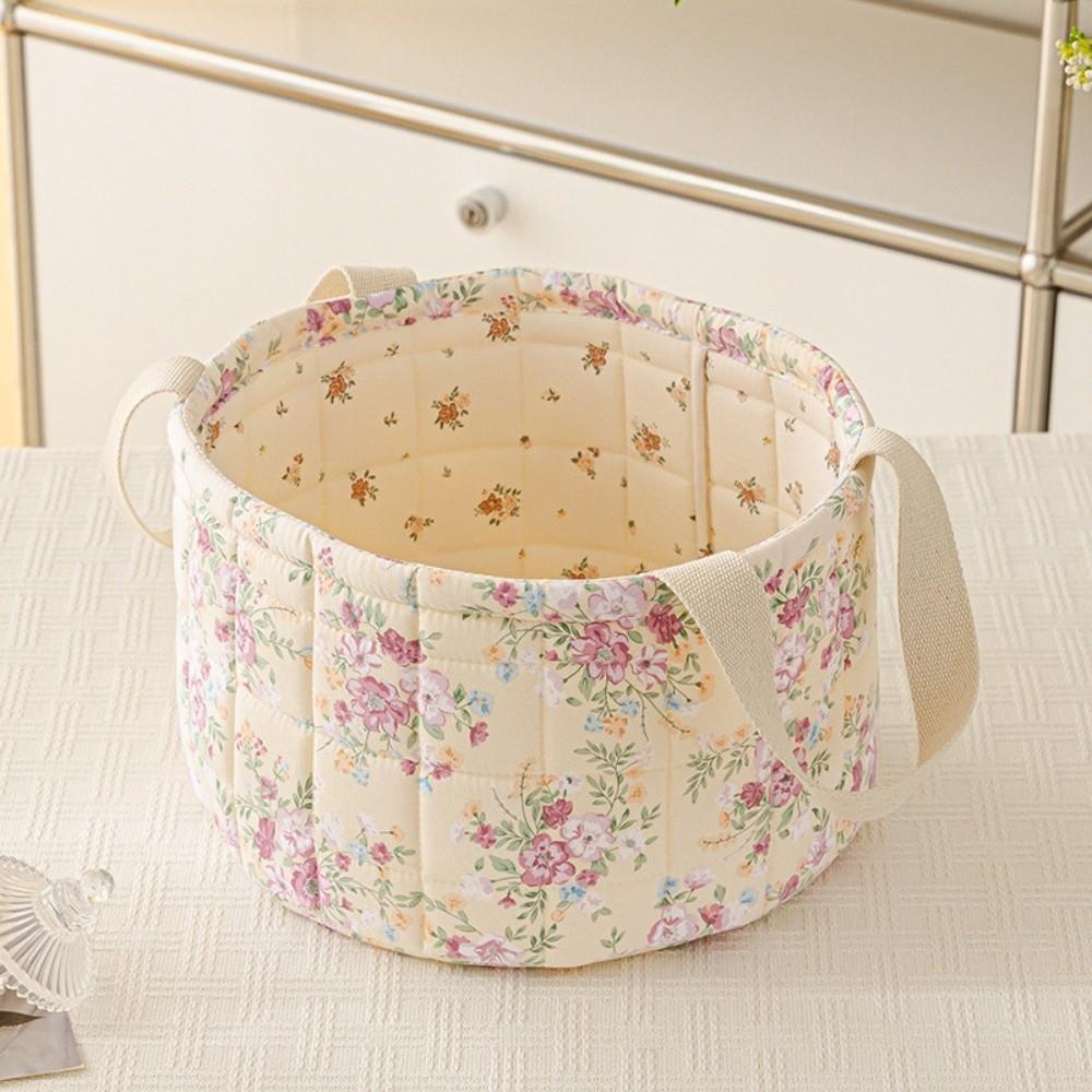 Mit Griff Aufbewahrungsbox Faltbar Floral Make-up Toilettenartikel Organizer Kleinkramkorb Haus Zimmer