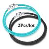 2Pcs/Lot Vintage Jewelry Leather Chain Bracelets Fit DIY Handmade Beads Charms Bracelet Couples Pulsera Jewelry For Women Men