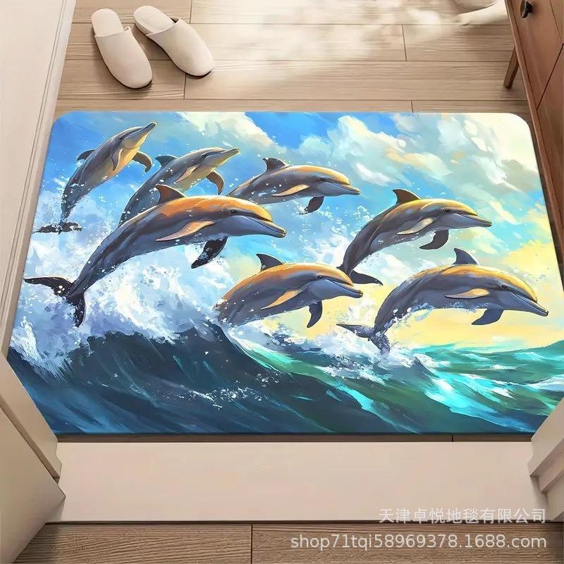 

3D Визуальная Ловушка Напольный Коврик Грязеотталкивающий и Износостойкий Придверный Коврик Ванная Комната Впитывающий и Противоскользящий Коврик 80 * 120cm