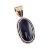 Natural Pietersite Gemstone 925 Solid Sterling Silver TwoTone Pendant 1.25" g0S85