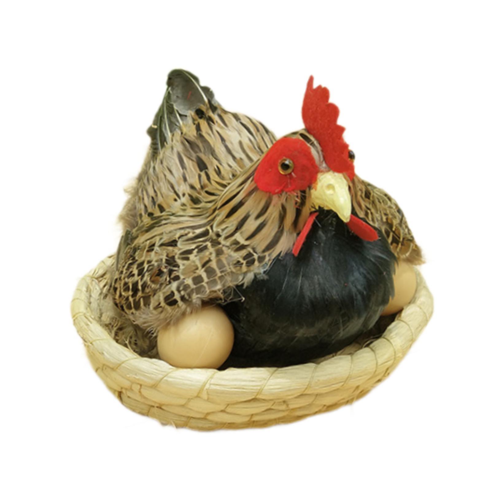

Simulation Hen Model Ornament Fake Simulation Hen Figurine for Garden Yard
