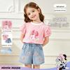 Disney Minnie Mouse Girls' Summer Ice-feel T-shirt & Denim Shorts Set