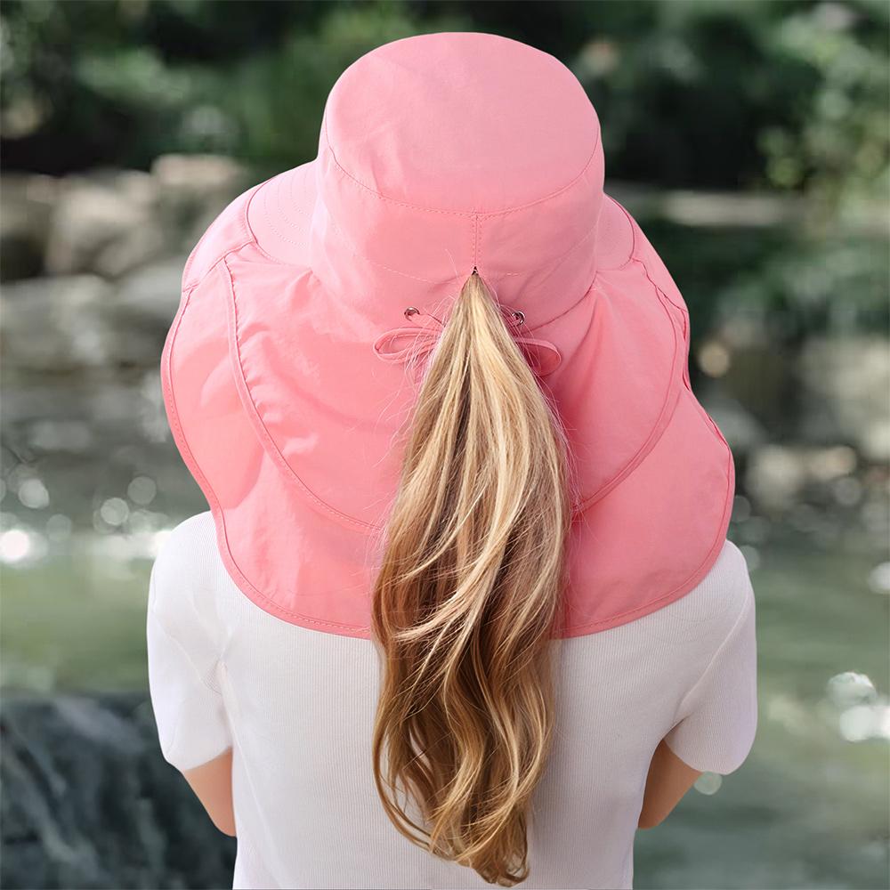 Breathable Outdoor Bucket Hat UV Protection Neck Flap Hat  for Hiking Fishing Travel