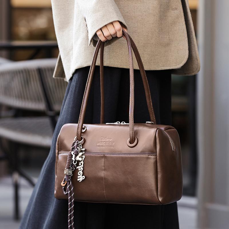 New Disney Mickey Series PU Shoulder Bag Women's Brown BMK-72193K