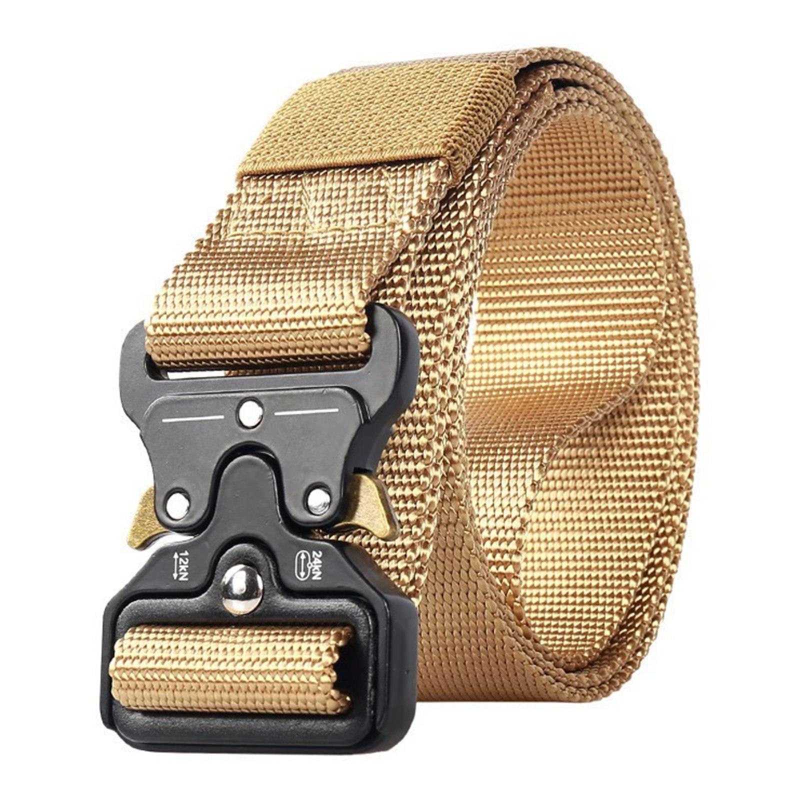 

Canvas Belt for Men and Women – Outdoor Sports Nylon Webbing Belt with Plastic Buckle, Military Training Adjustable Leisure Belt One Size