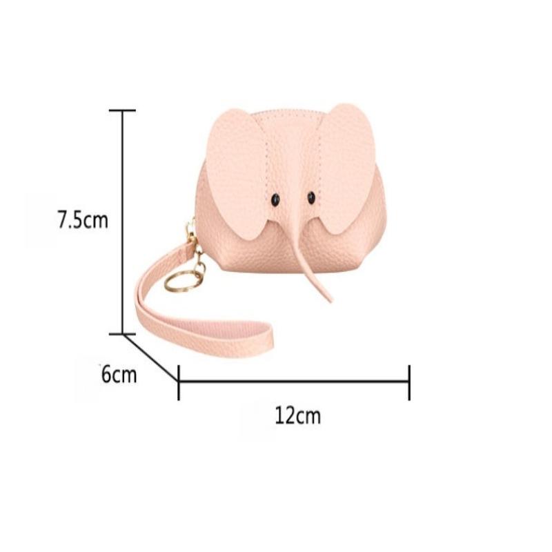 1Pcs Creative Lipstick Zipper Card Bag Cute Small Elephant Wallet Cosplay Anime Purse Elephant Japanese Bag Backpack Pendant