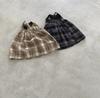 Girls' Plaid Wool Lined Vest Dress - Autumn/Winter Academy Style Strap Dress