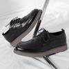 Business Dress Leather Shoes Men's Casual Lace-up Autumn British Best Man Low-top Soft-soled Wedding Leather Shoes