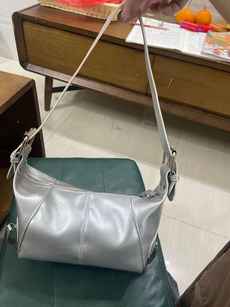 Stylowa torba motocyklowa Y2K z wyższej półki - Europejsko-amerykańska fajna torba pod ramię na pasek z designem crossbody na jedno ramię