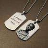 Stainless Steel Black Dog Tag Necklace - Trendy Hip Hop Style for Men & Women, Custom Engravable Titanium Steel Jewelry.