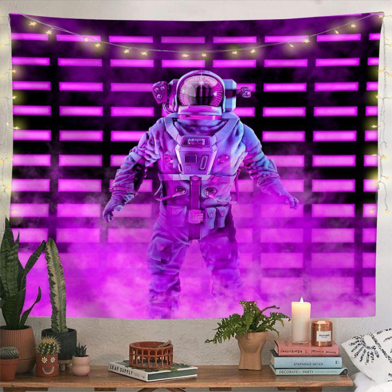 Astronaut Planet Galaxy Space Tapestry Psychedelic Nebula Space Wall Hanging Bedroom e-Sports Room Decoration