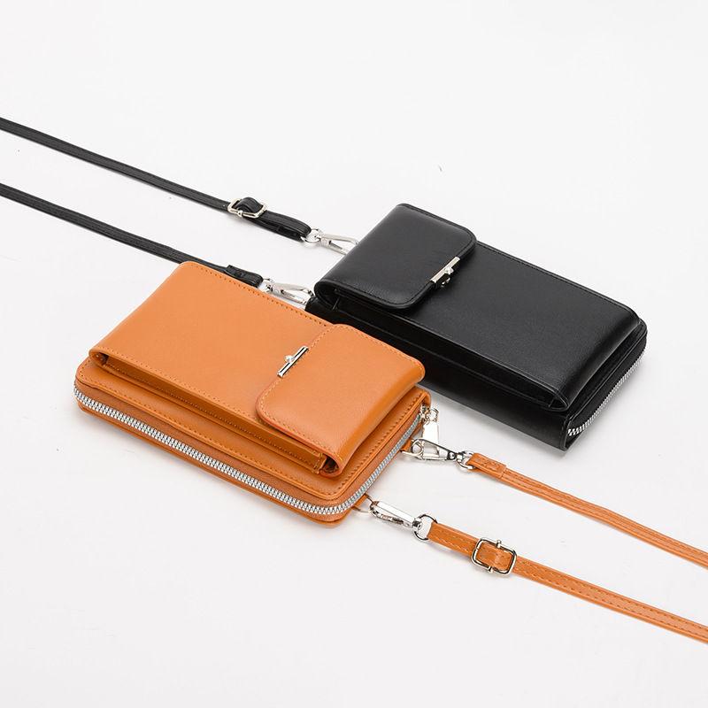 Dámská móda Tašky na telefon PU kůže Taška přes rameno Klasické crossbody messenger tašky Peněženka na zip
