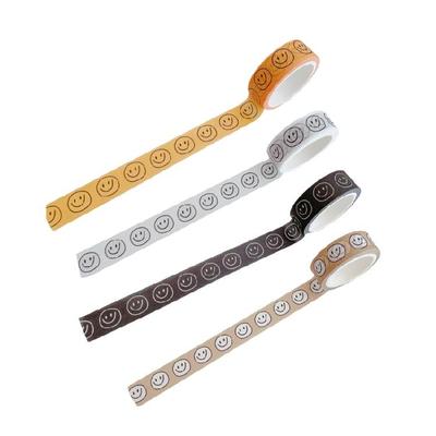 Kunst Abdeckband Smiley-Gesicht Themen Dekoratives Band für Scrapbooking Journal Fotoalbum Heimdekoration und Verpackung