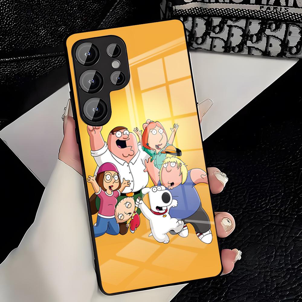 

Чехол для телефона F-Family Funny Guy для Samsung S26 S25 Plus S20 S20 Plus S22 Ultra S23 FE S21 Plus S21 Ultra Стеклянная крышка Samsung S21 Plus