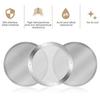 Bumdenuu 3-Pack Metal Reusable Coffee Filter Mesh for Aeropress Coffee Makers and Espresso Makers, Silver