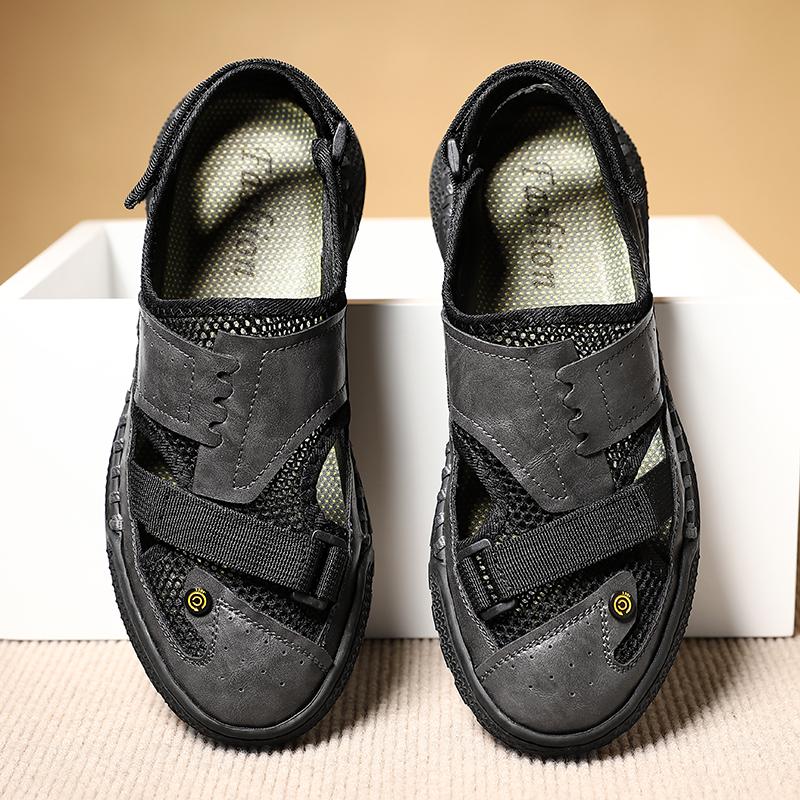 Fashion Hot Sale Summer Men's Sandals Outdoor Non-slip Men's Beach Sandals Baotou Breathable Shoes Fashion Men Strolling Travel Sandal