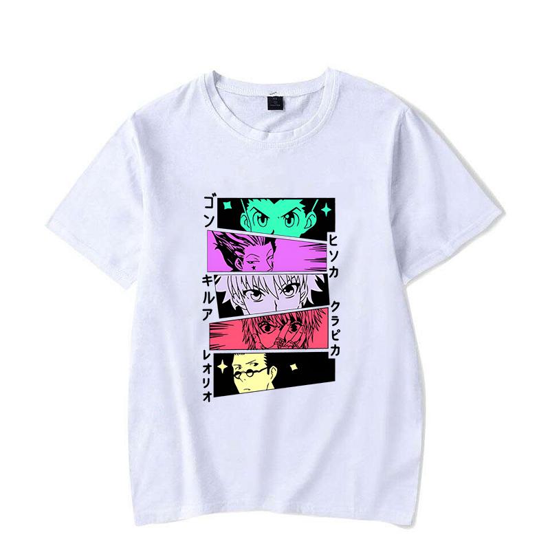 Hot GON FREECSS Killua Zoldyck Hisoka Print T-shirt Summer Casual Loose Anime T Shirt Fashion Women Men Harajuku Tops Tees