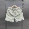 Men's Stylish, Lightweight, Breathable, Quick-Dry Summer Shorts; Casual 3/4-Length Pants; Couples' Drawstring Solid-Color Beach Shorts