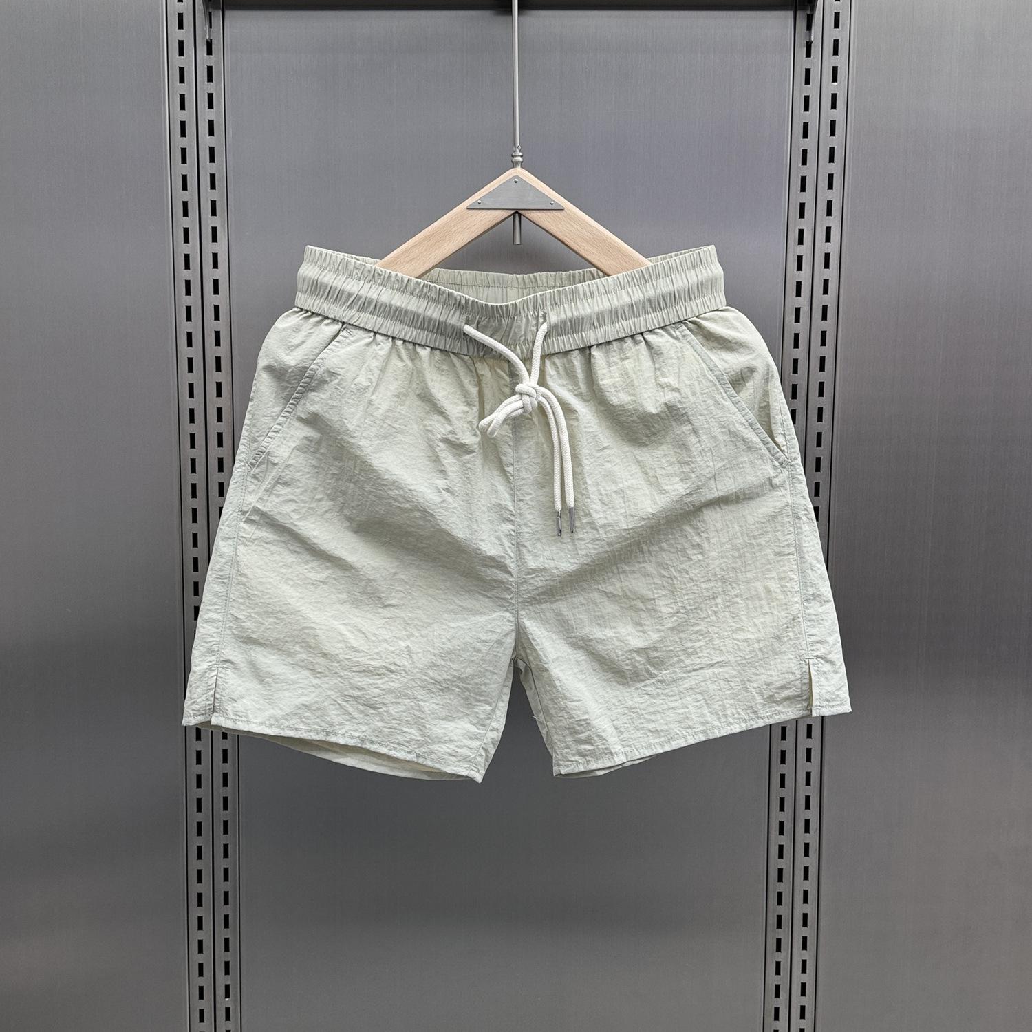 

Men s Stylish, Lightweight, Breathable, Quick-Dry Summer Shorts; Casual 3/4-Length Pants; Couples Drawstring Solid-Color Beach Shorts 3XL абрикосовий