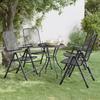 Vidaxl Klappbare Gartenstühle, 4 Stück, Anthrazit, Metallgitter