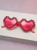 2026 Y2K Bling Heart Sunglasses For Women Rhinestone Frame UV400 Bachelorette Party Shades KJ213