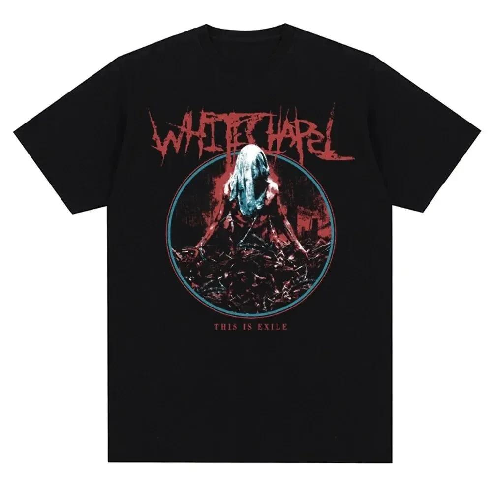 Unisex Short Sleeve Crew Neck Cotton T Shirt Whitechapel Deathcore Band L