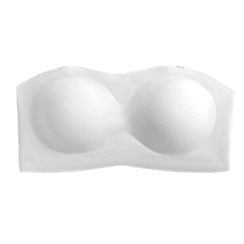 Delicate jelly glue seamless non-slip gathering S белый