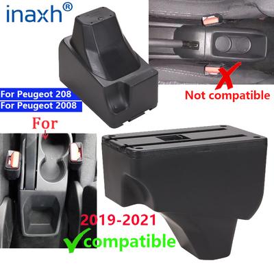 For Peugeot 2008 Armrest For Peugeot 208 Car Armrest Box 2019 2020 2025 Retrofit Parts Interior Details Storage Box Accessories