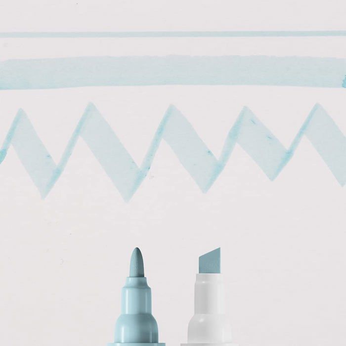 Feutre aquarelable - ECO LINE - 11605800 - Double pointe - Bleu pastel - 20g