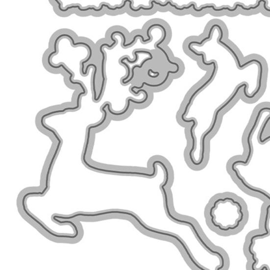 Christmas Themed Stamps And Cutting Dies Set for Card Making DIY Metal Die Cuts for Scrapbooking Invitations Holiday Cards Craft Supplies