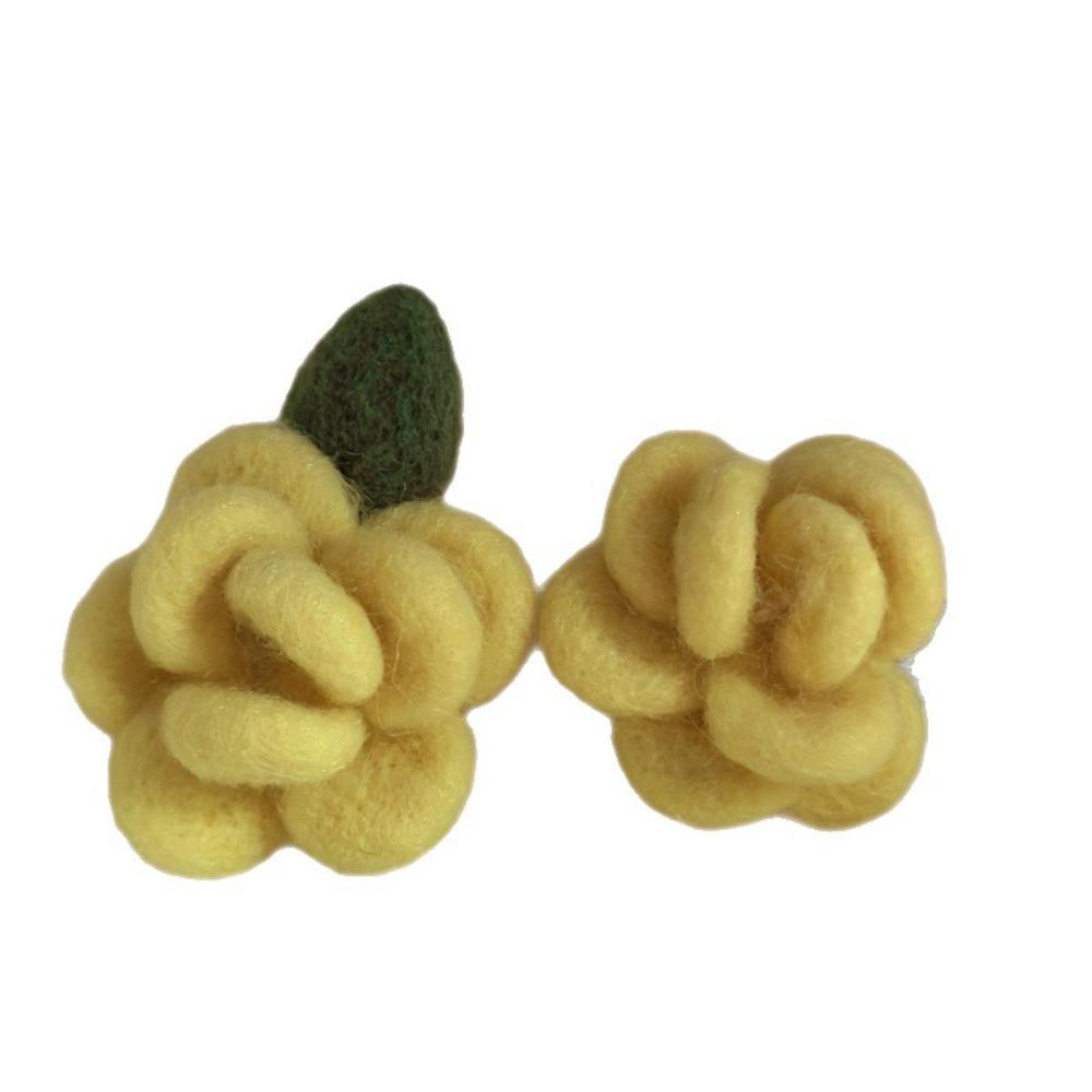 

Аксессуары для ушей Цветочные серьги-пусеты Тканевые шелковые серьги-кисточки Ювелирные изделия Серьги-пусеты с цветком Женские жёлтый