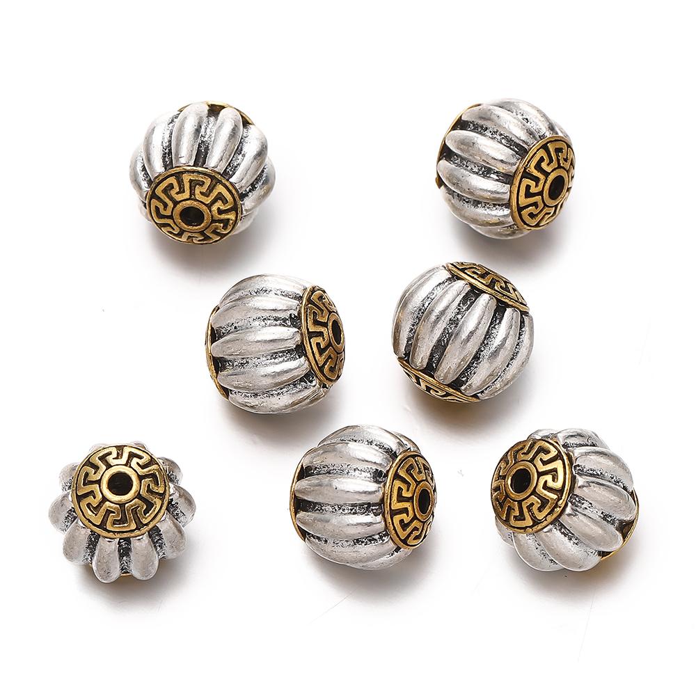 5pcs/lot Alloy Spacer Beads Metal Color Irregular Bead for DIY Jewelry Bracelet Necklace Making Findings Supplies Accessories