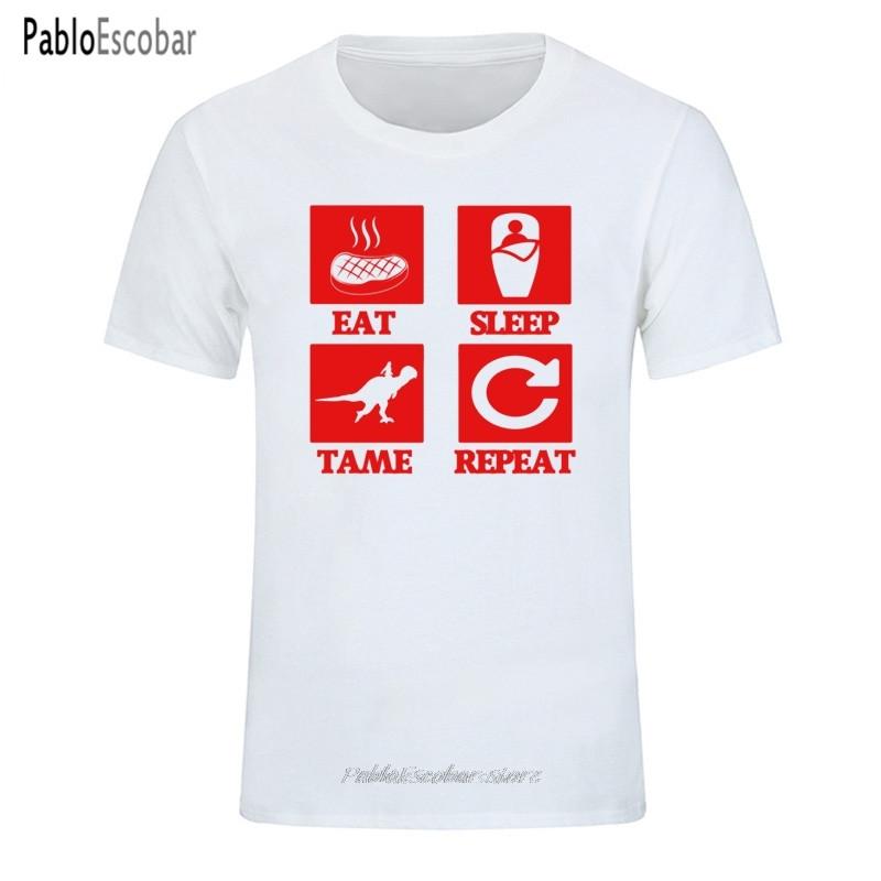 

Funny Classic Game ARK Survival Evolved Eat Sleep Tame Repeat T Shirt Big Size Round Neck Short Sleeve Cotton Tee Shirt 4XL