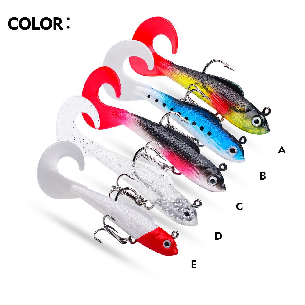 Curly Tail Soft Bait Lure 8.5cm 8.7g Bionic Fish Cockroach Bass Killer