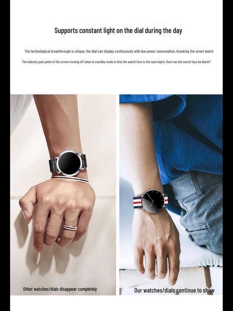 T8 Women's Smart Watch - 1.36\" Always-On Display, Stylish 360x360 Bracelet