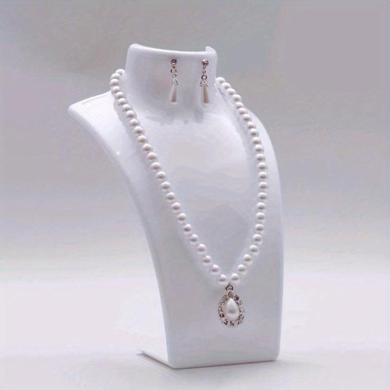 

1PC Simple Jewelry Display Stand for Necklace Pendant - Portrait Neck Jewelry Rack, Earring Storage Rack Jewelry Boxes белый