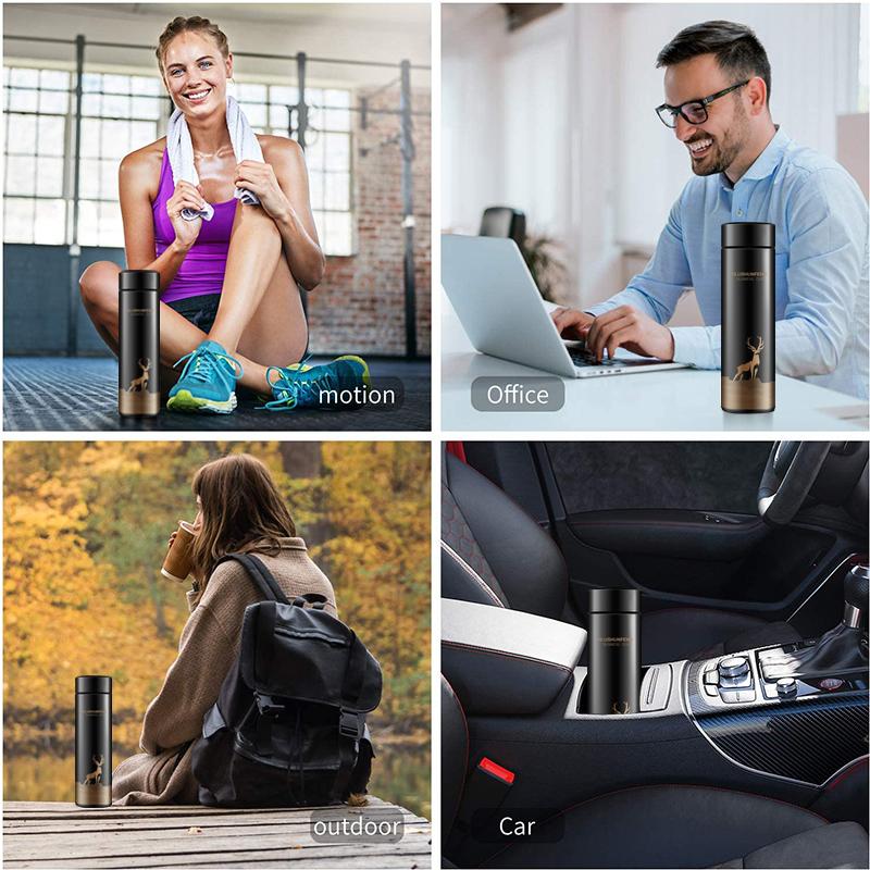 Cute Intelligent Temperature Display Stainless Steel Thermos Insulation Cup Coffee Cup Vacuum Bottle Smart Water Bottle