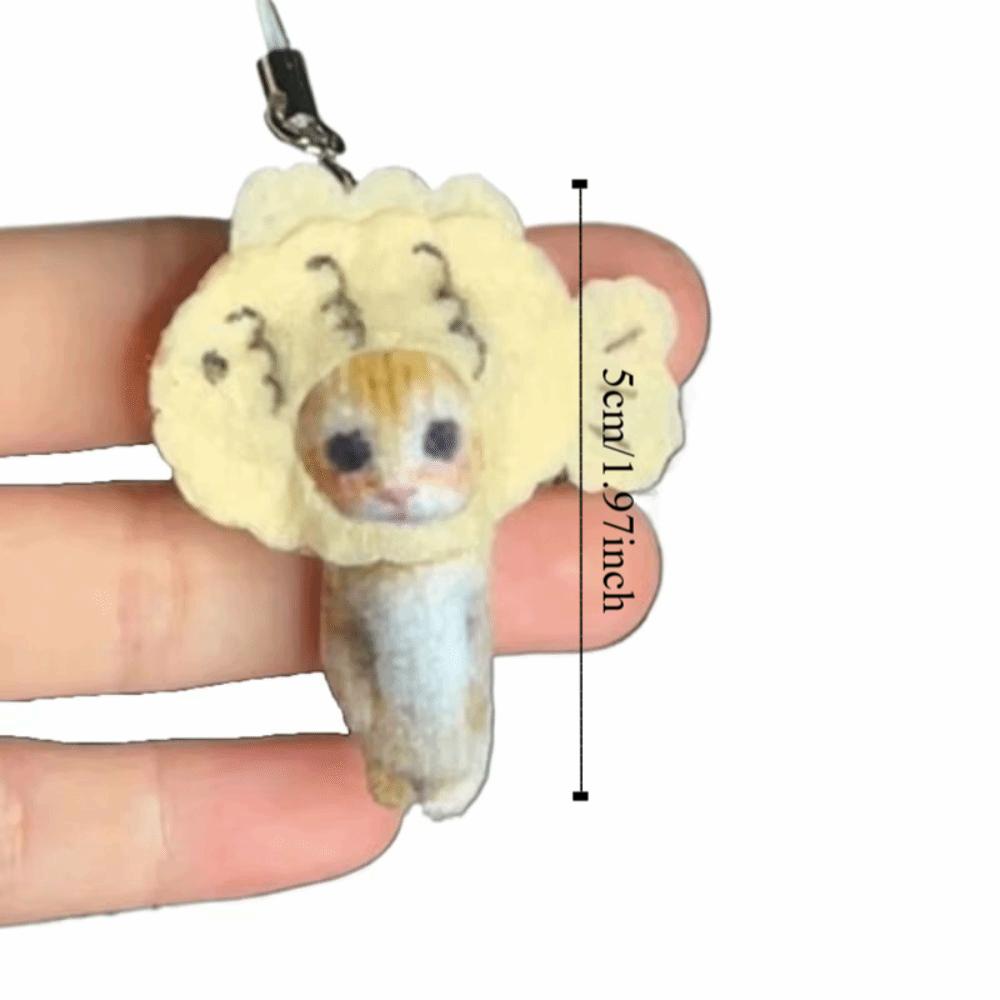 Material Package Cockroach Cat Keychain Material Dorayaki Cat Pendant Material  Daily Use