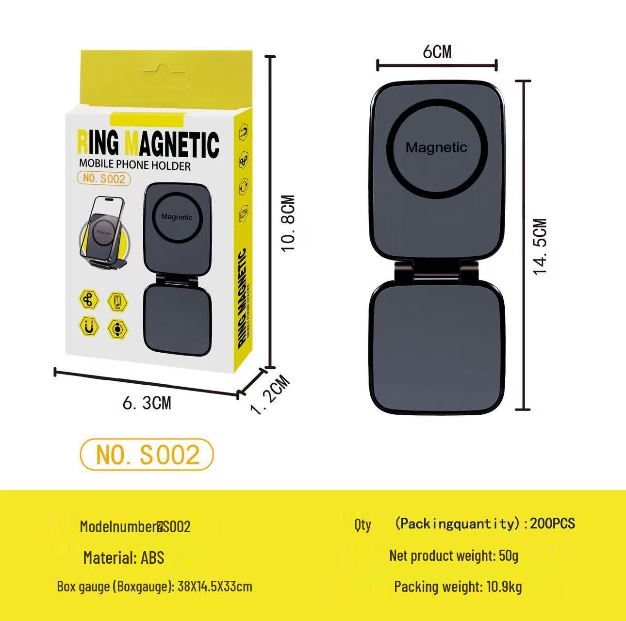 Ultra-Thin Portable Magnetic Car Phone Holder: Anti-Shake, Foldable, Navigation Support