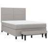 3136517 vidaXL Lit à sommier tapissier avec matelas Gris clair 140x200cm Tissu