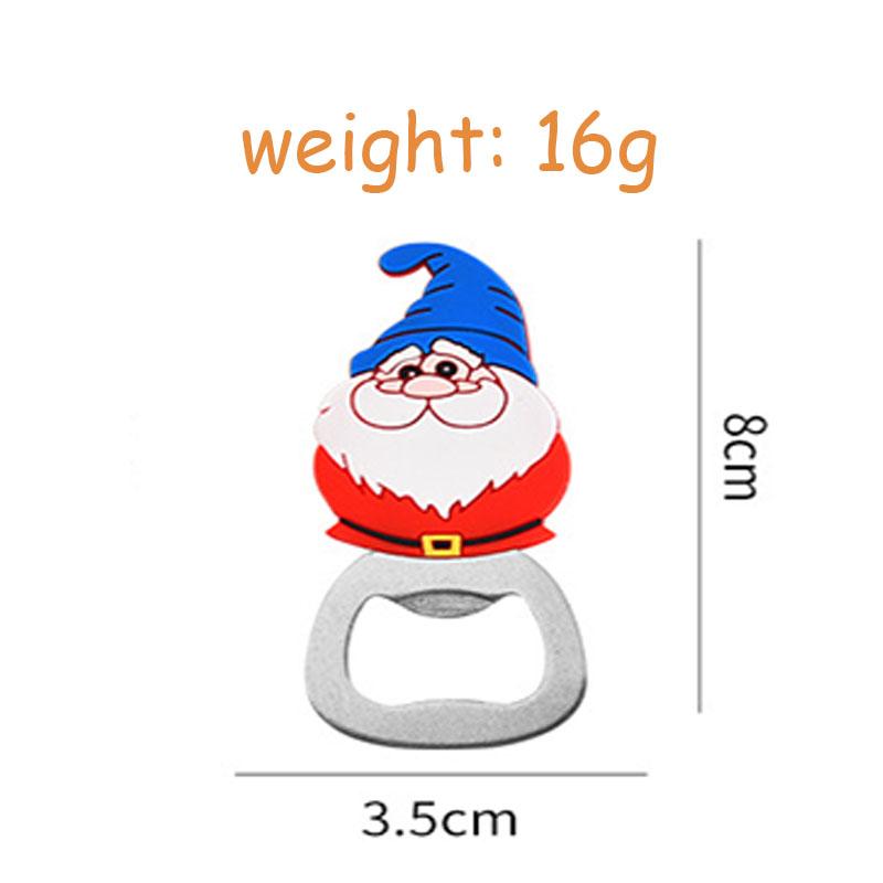 Christmas Beer Opener Santa Snowman Bottle Openers Silicone Stainless Steel for 2025 Christmas Party Decor Supplies
