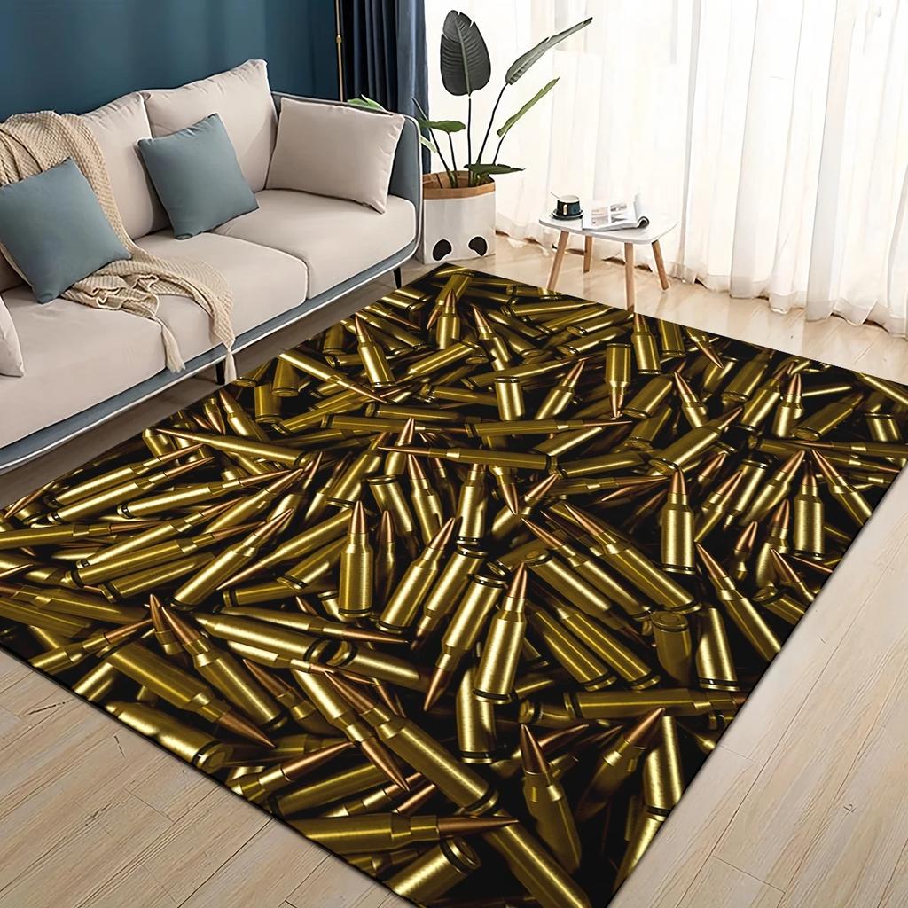 27 Arten Coole Verschiedene Arten von Pistolenkugeln Teppich für Wohnzimmer Schlafzimmer Haus Sofadekoration, Kinder Spielen Rutschfeste Bodenmatte