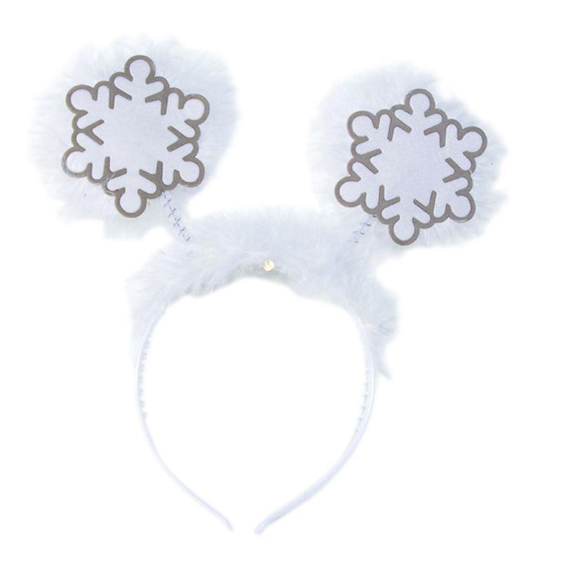 

Adult Kids Christmas Headband Antler Santa Hat Snowflake Cloth Wrapped Hair Hoop Glitter Sequin