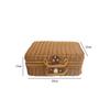 Cestino in rattan Valigia di vimini Confezione da picnic intrecciata Scatola vintage Borsa da campeggio Cesto regalo da campeggio Baule Custodia rustica Fattoria retrò