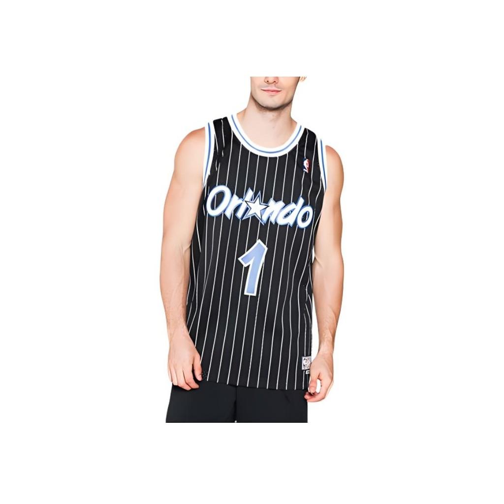 Adidas Orlando Magic Penny Hardaway No. 1 Letter Pattern Casual Basketball Vest Unisex Tops Black M96498