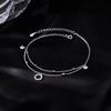 Double Layer Round Anklet Women's 2024: New Style, Personalized, Stackable, High-End Foot Chain.