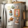 Whiteboards Decorative Magnets Halloween Pumpkin Frame Refrigerator Magnet, Vintage Ghost Fridge Whiteboard Magnet for Holiday Party Retro Magnetic