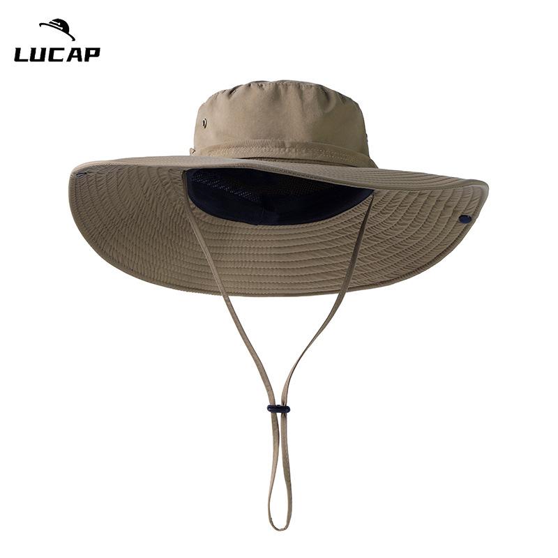 

Western cowboy hat men s bucket hat women s climbing sun protection hat outdoor camping visor hat hiking hat Regular size (about 54-58cm) хакі